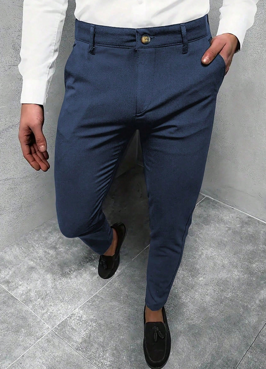 Mozam | Pantalon Chino Décontracté Pour Hommes | Noir
