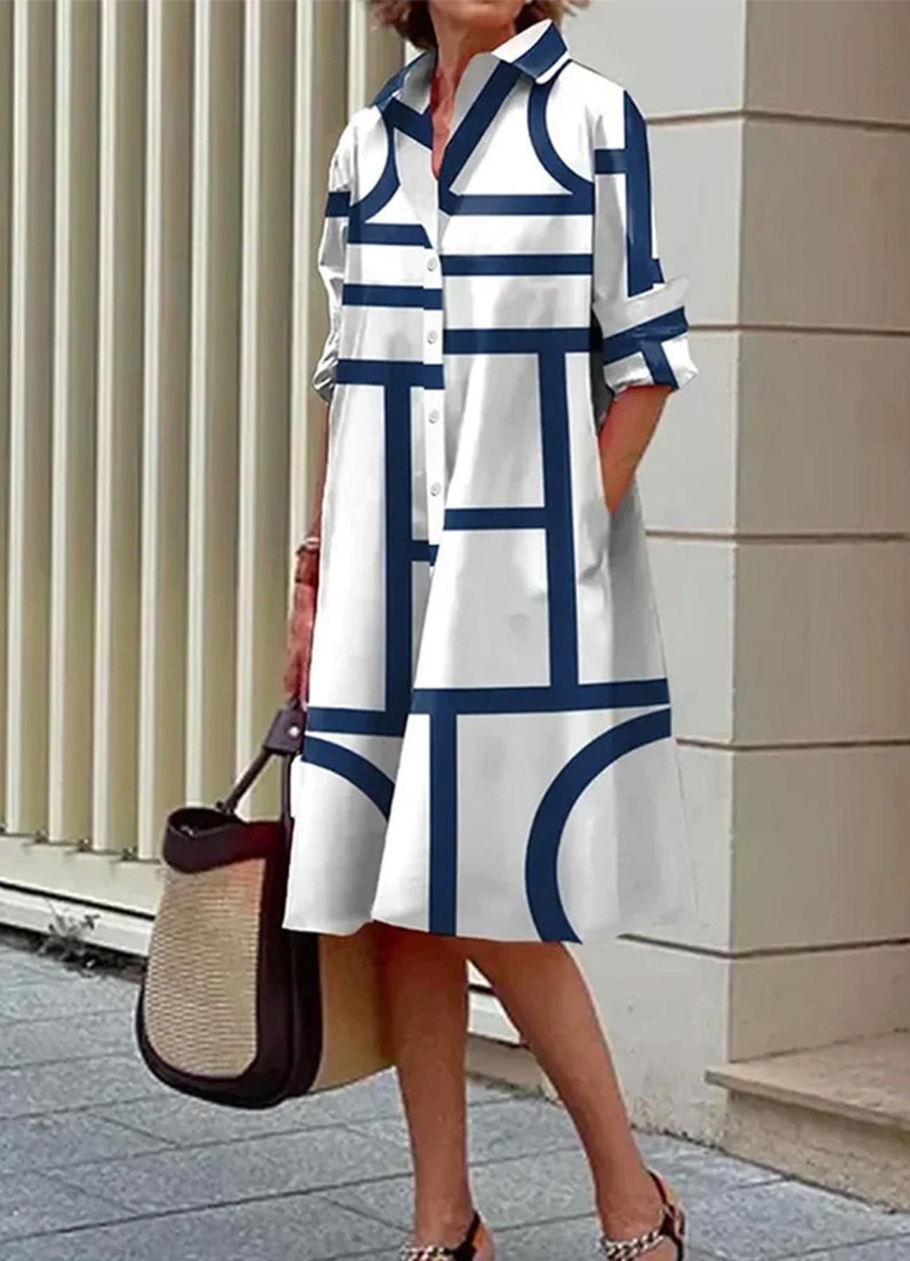 Rossie | Robe chemise soirée pour Femme | Midi