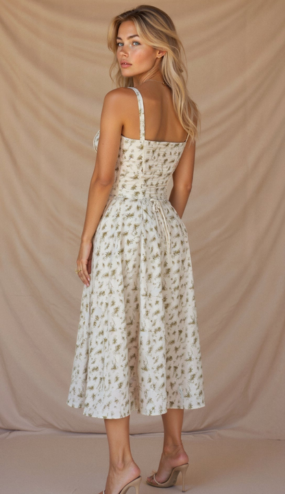 Andrée | Robe Fleurie pour Femme | Midi