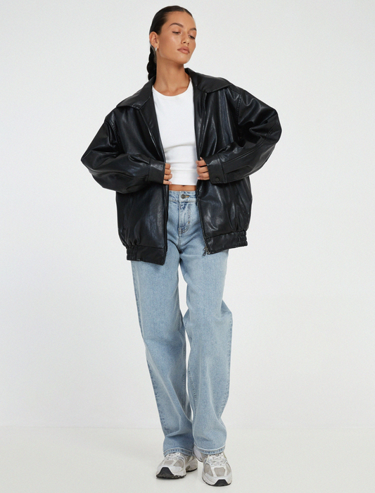 Léonie | Veste Cuir Femme | Décontractée
