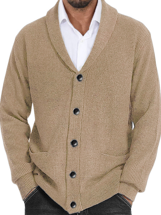 Thierry | Cardigan Vintage À Col En V Pour Homme | Sophistiqué