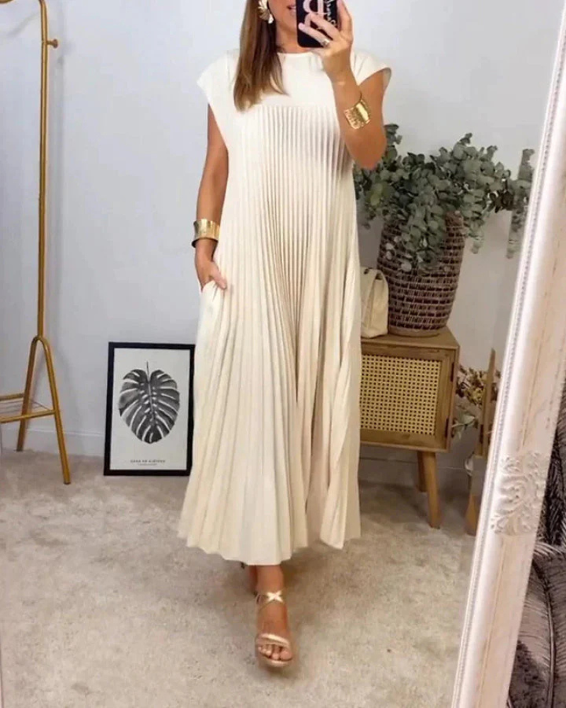 Aélis | Robe Plissée Pour Femme | Maxi