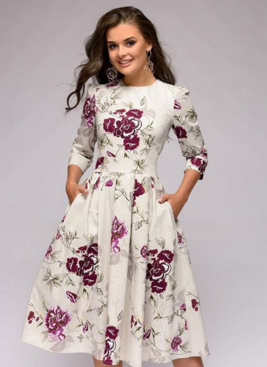 Moira | Robe Longue Fléurie Pour Femme | Chic