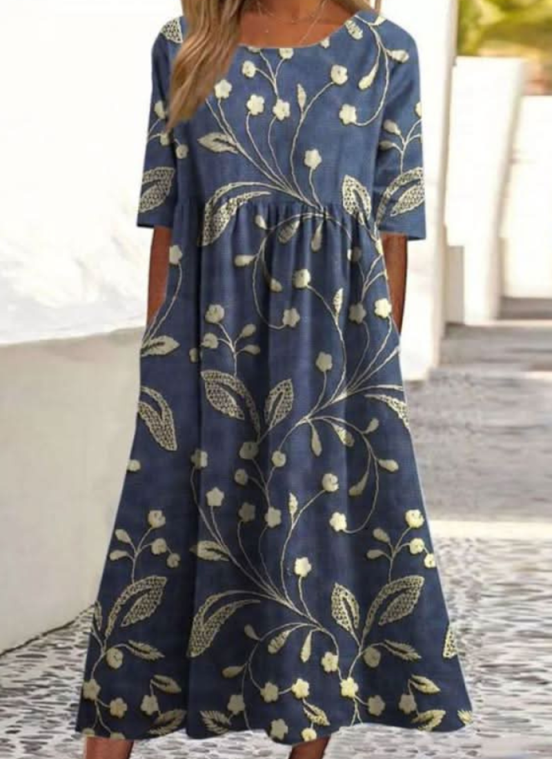 Anne | Robe D'été Fleur Pour Femme | Longue