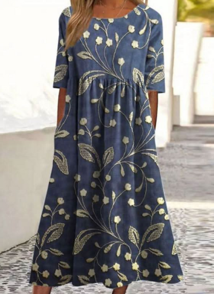 Anne | Robe D'été Fleur Pour Femme | Longue