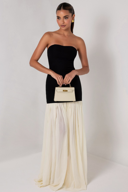 Dorine | Robe Elégant Dos nu Pour Femme | Maxi