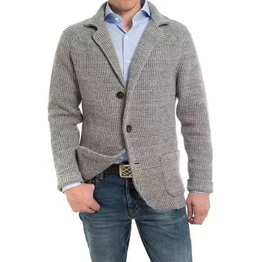 Léandre | Cardigan Longue Manches Pour Hommes | Plaid