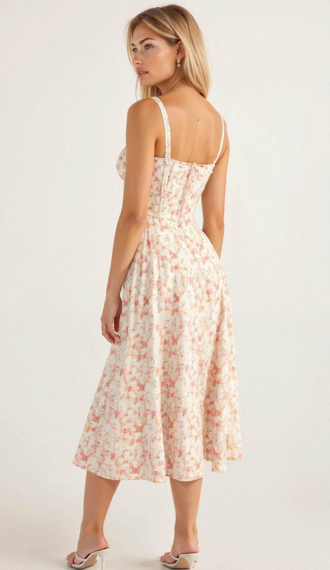 Andrée | Robe Fleurie pour Femme | Midi