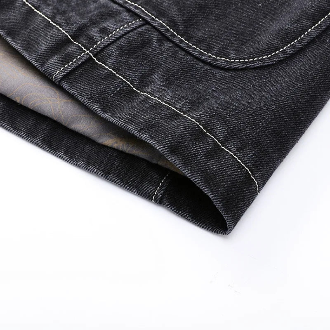 Bertrand | Blazer D'hiver En Denim Pour Hommes | Noir