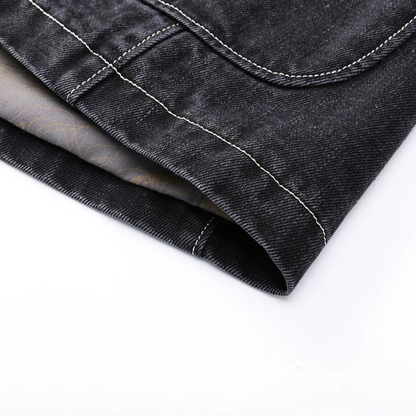 Bertrand | Blazer D'hiver En Denim Pour Hommes | Noir