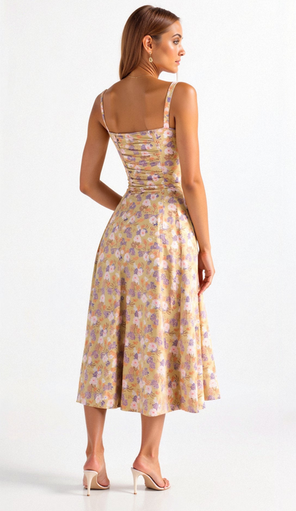 Andrée | Robe Fleurie pour Femme | Midi