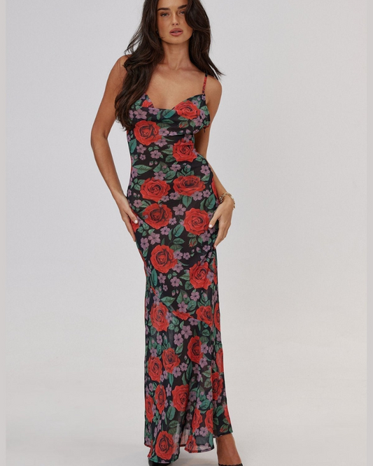 Ady | Robe à Imprimé Floral Pour Femme | Maxi