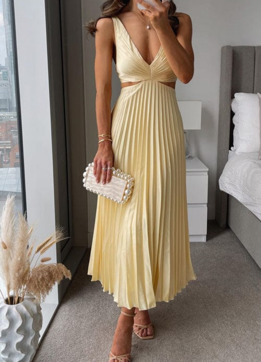 Yolande  | Robe de Soirée Dos Nu Pour Femme | Maxi