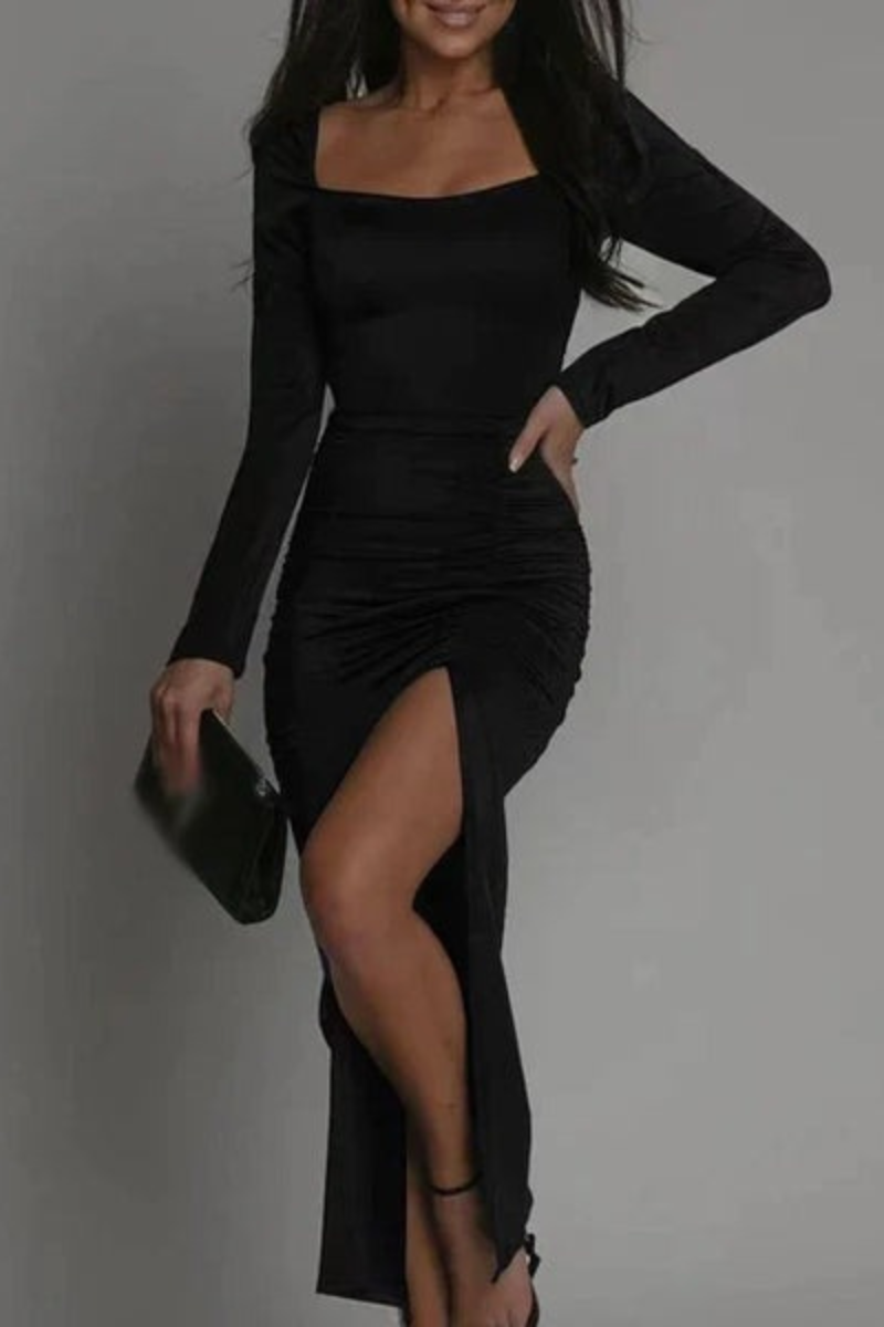 Chen | Robe élégante à Manches Longues Pour Femme | Midi