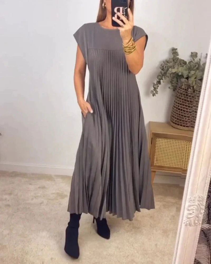 Aélis | Robe Plissée Pour Femme | Maxi