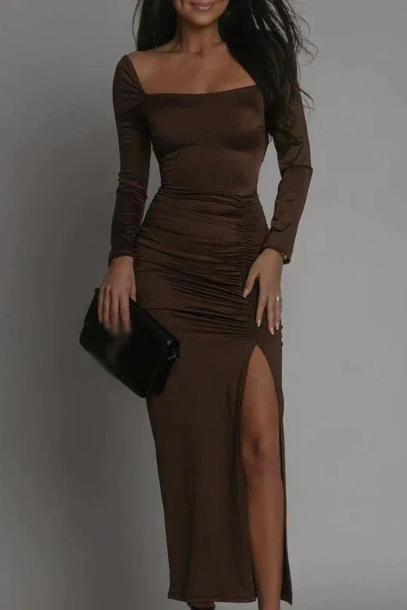 Chen | Robe élégante à Manches Longues Pour Femme | Midi