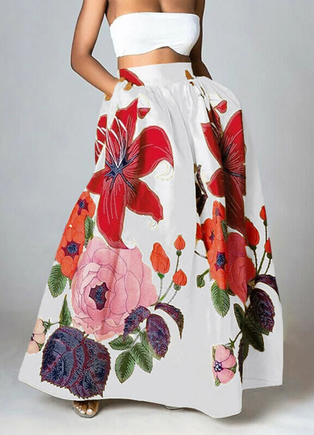Abneet | Jupe Taille Haute Pour Femme | Longue