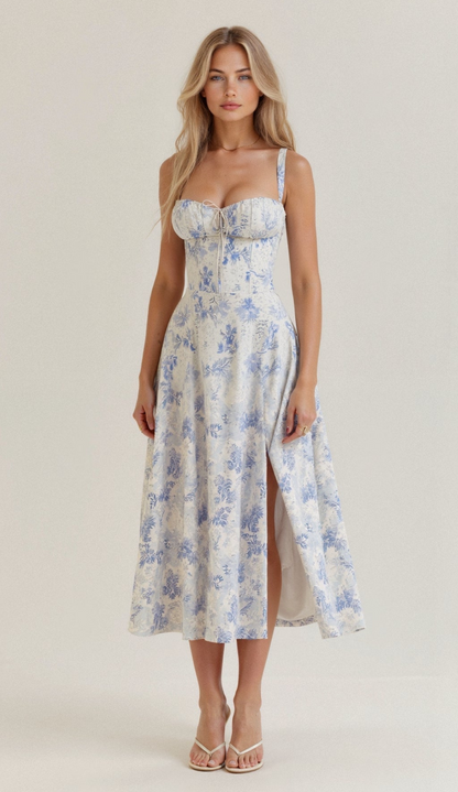 Andrée | Robe Fleurie pour Femme | Midi