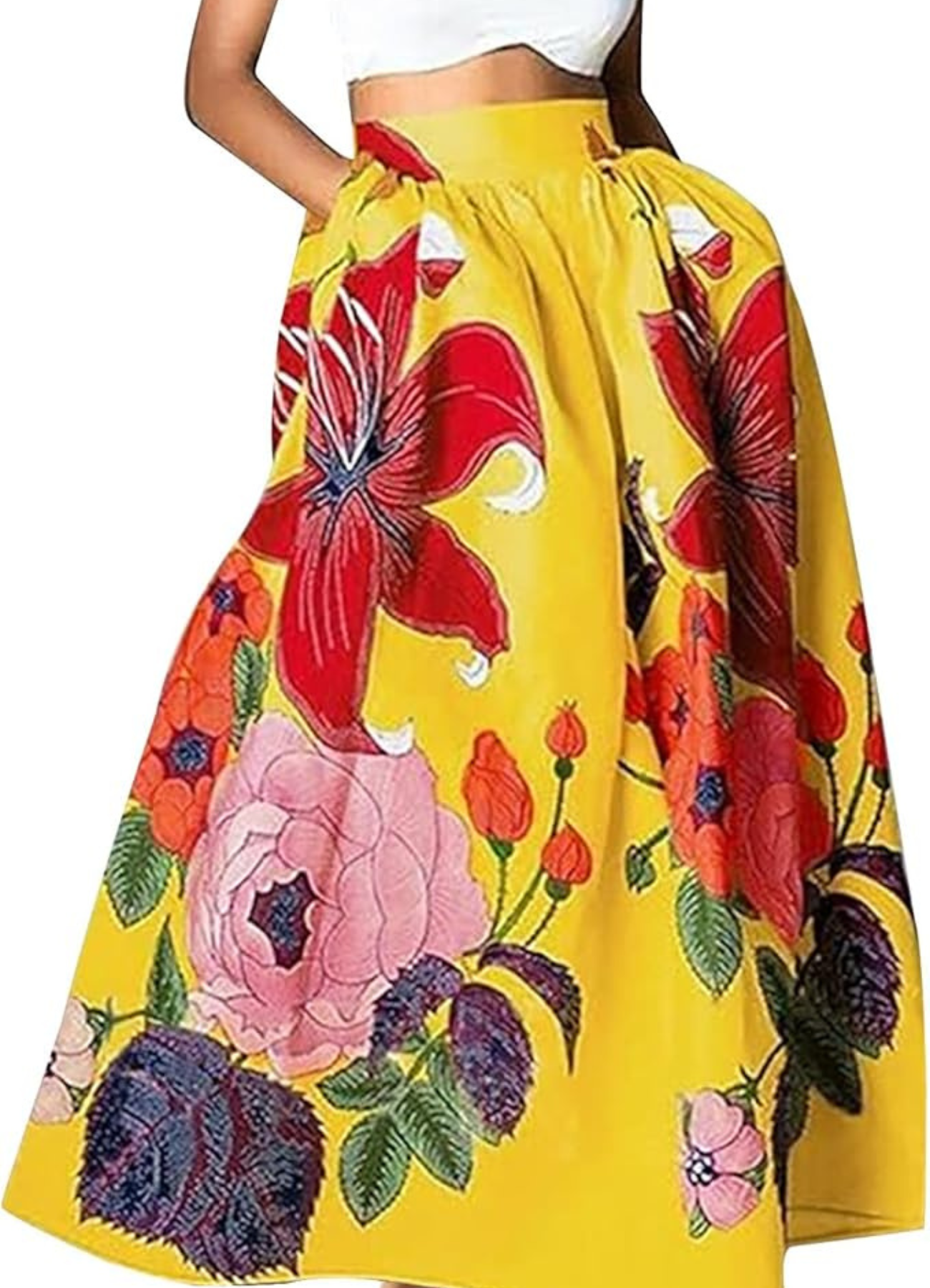 Abneet | Jupe Taille Haute Pour Femme | Longue