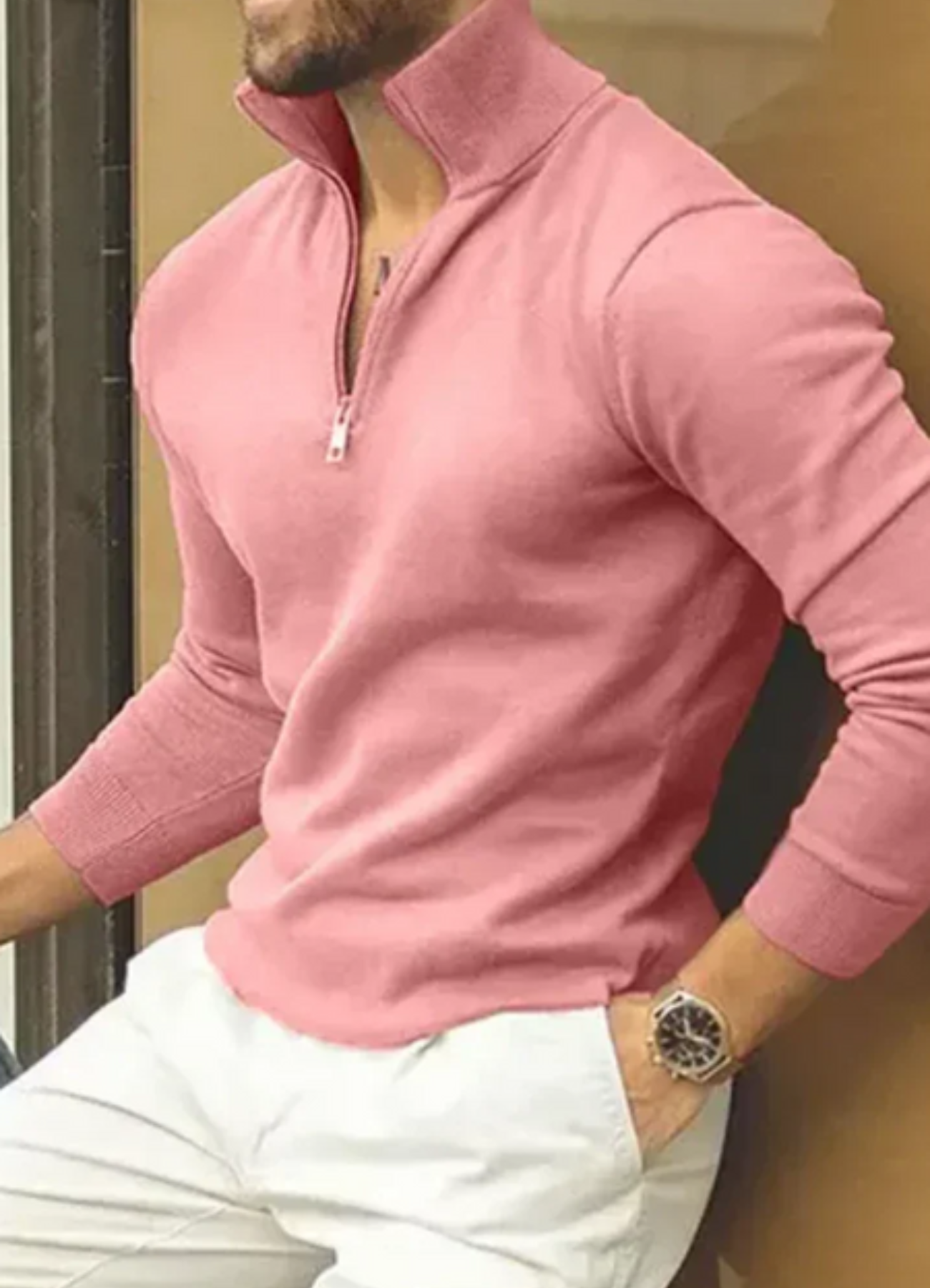 Fareed | Pull À Zip Décontracté Pour Hommes | Confortable