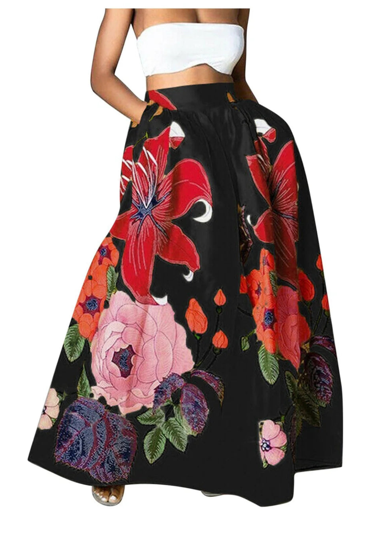 Abneet | Jupe Taille Haute Pour Femme | Longue